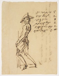 Caricatura di un giovane soldato, 1809 da French School
