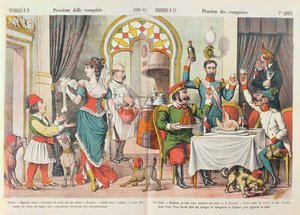 Caricatura del Congresso di Berlino del 1878, da Le Perroquet magazine 1879 da French School