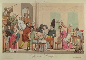 Caricatura del Cafe des Aveugles, c.1800 da French School