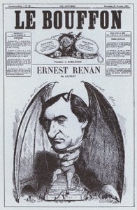 Caricatura del filosofo francese Ernest Renan