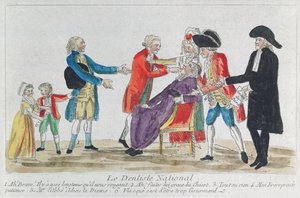 Caricatura della nazionalizzazione dei beni ecclesiastici in Francia durante la Rivoluzione Francese, 1792