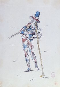 Caricatura satirica degli emigrati aristocratici francesi, c.1792 da French School