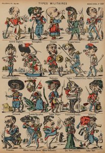 Caricature di figure militari da French School