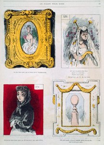 Caricature di pittori, Franz Xavier Winterhalter, Glaize Fils, illustrazione da Le Salon pour Rire