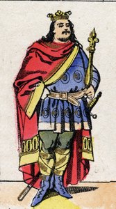 Dinastia Carolingia: Ritratto di Carlo III il Grosso (839-888) Re dei Franchi dall