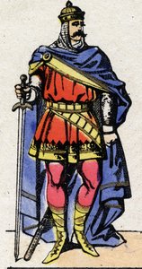 Dinastia Carolingia: Ritratto di Eudes o Odone (ca. 860-898) Re dei Franchi dall