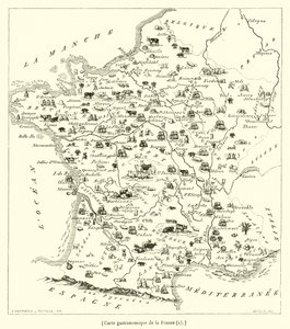 Carta gastronomica della Francia