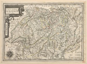 Carta generale dei tredici cantoni della Svizzera, Vallese, Leghe, Grigioni, Maison-Dieu e Valtellina da French School