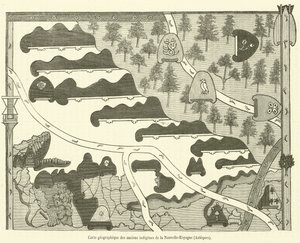 Carta geografica degli antichi indigeni della Nuova Spagna, Aztechi da French School