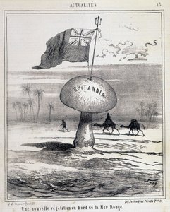 Cartone animato: Nuova vegetazione sul Mar Rosso (fungo britannico che colonizza l