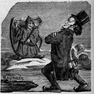 Caricatura del compositore tedesco Richard Wagner (1813-1883)