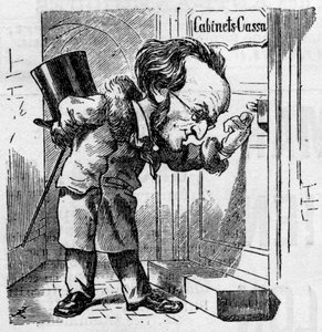 Caricatura del compositore tedesco Richard Wagner (1813-1883) da French School