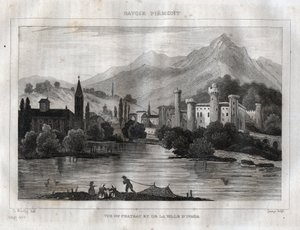 Castello di Ivrea - incisione da 