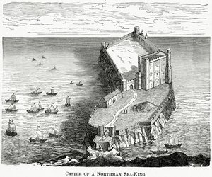 Castello di un re del mare normanno, c.1880 da French School