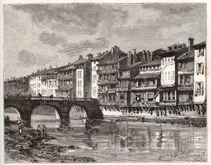 Castres - Languedoc-Roussillon-Midi-Pirenei - incisione in 