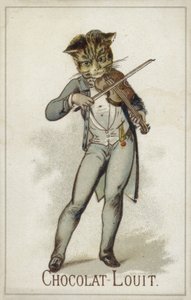 Gatto che suona il violino da French School