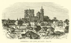 Cattedrale e città di Laon da French School