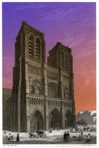 Cattedrale di Notre Dame de Paris (incisione, ca. 1850) da French School