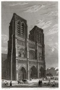 Cattedrale di Notre Dame de Paris (incisione, ca. 1850)