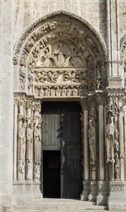 Cattedrale di Chartres, baia a sinistra del portale reale facciata ovest detta l