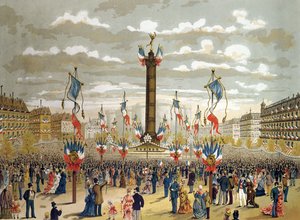 Celebrazione del Quattordici Luglio alla Place de la Bastille, Parigi, 14 luglio 1880