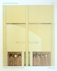 Showroom di ceramiche, Tavola 20, illustrazione da Devantures de Boutiques di Louis-Pierre Sezille, Parigi, 1927 da French School