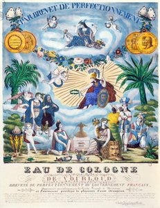 Certificato per un Eau de Cologne prodotto da J.F. Vourloud, c.1825