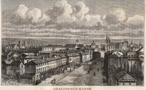Champagne-Ardenne, Marna (51), Chalons sur Marne (attuale Chalons en Champagne) - incisione in 