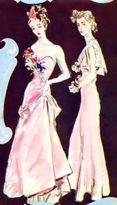 Abiti da sera Chanel, da "Marie Claire", 23 settembre 1938 (stampa) da French School