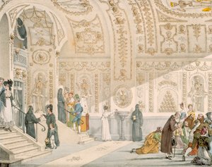 Cappella dei Morti, inciso da Villain, pub. 1820 da French School