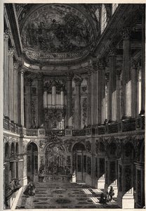 Cappella del Palazzo di Versailles - incisione in 