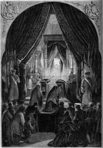Chapelle ardente durante i funerali del Conte Philippe Antoine Ornano (1784-1863), Maresciallo dell