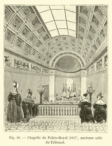 Cappella del Palais-Royal, 1827, antica sala del Tribunato da French School