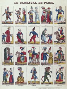 Personaggi del Carnevale di Parigi, c.1840 da French School