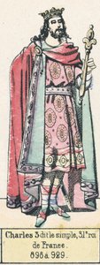 Carlo III detto il Semplice, 31º re di Francia, 898 a 929 da French School