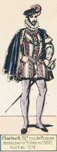 Carlo IX, 61º re di Francia, salito al trono nel 1560, morto nel 1574 da French School