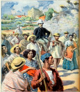Charles Le Myre de Vilers (1833-1918) in Madagascar (tentativo di riconciliazione tra il governo di Tananarive e la Francia) illustrazione da 