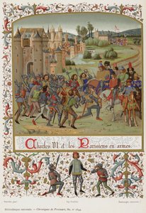 Carlo VI e i parigini in armi da French School
