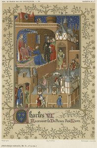 Carlo VI riceve la dedica di un libro da French School