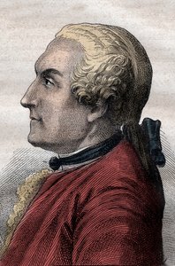 Charles de La Condamine (1701-1774) esploratore e scienziato francese - Ritratto di Charles Marie de La Condamine (1701-1774), esploratore e scienziato francese - illustrazione tratta da "I grandi marinai del XVIII secolo"