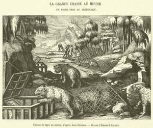 Caccia alla tigre con lo specchio da French School