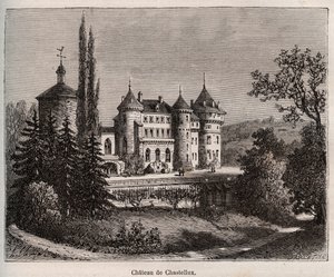 Castello di Chastellux - Chastellux sur Cure, Borgogna - incisione in 