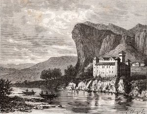Château de la Caze in Lozère - incisione in “La France illustrée: geografia, storia, amministrazione statistica” di V.A. Malt-Brown. 1884 da French School