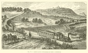 Chemin de Fer a Cremaillere de Vienne a Kahlenberg (incisione) da French School