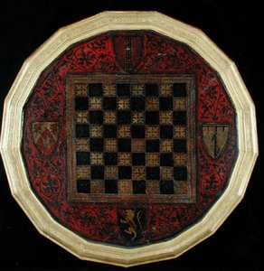 Scacchiera con quattro stemmi, c.1400-30 da French School