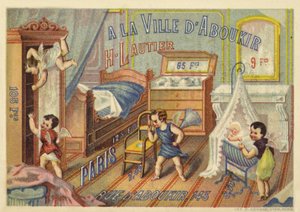 Camera dei bambini, con cupidi da French School