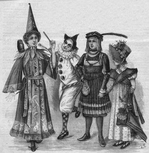 Abbigliamento per bambini: costumi da strega, clown, paggio e 