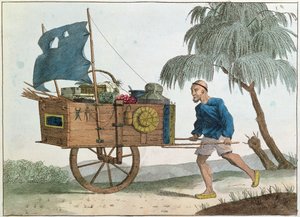 Contadino cinese con una carriola a vela, 1811