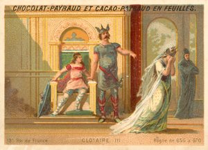 Clotario III, re franco di Neustria e Borgogna da French School
