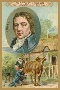 Carta commerciale Chocolat Poulain, Edward Jenner